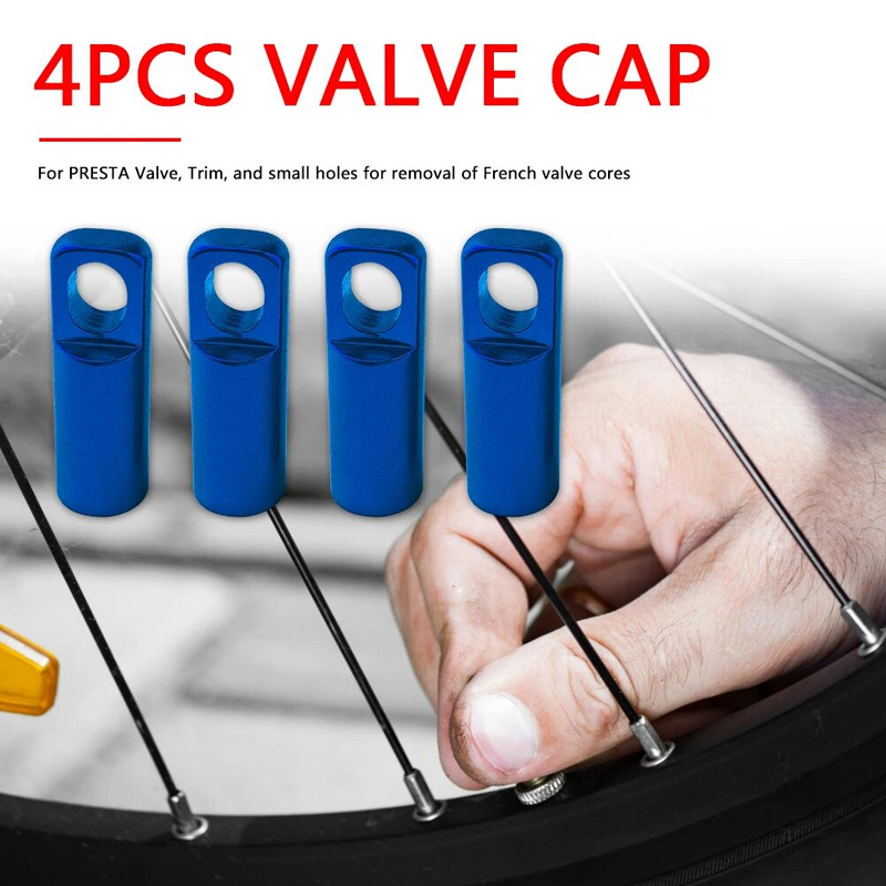 4/8 τμχ Καπάκι βαλβίδας ελαστικού Presta Τροχός από κράμα αλουμινίου Καλύμματα βαλβίδας σκόνης Προστατευτικό ποδήλατο Καπάκι Presta Dustproof Αξεσουάρ ποδηλάτου