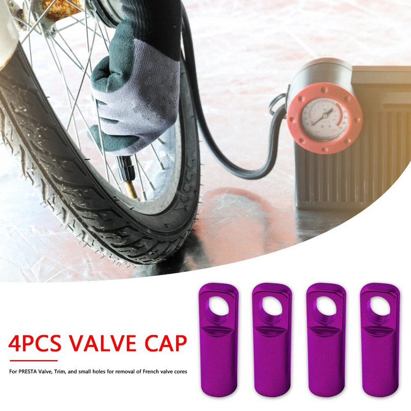 4/8 τμχ Καπάκι βαλβίδας ελαστικού Presta Τροχός από κράμα αλουμινίου Καλύμματα βαλβίδας σκόνης Προστατευτικό ποδήλατο Καπάκι Presta Dustproof Αξεσουάρ ποδηλάτου