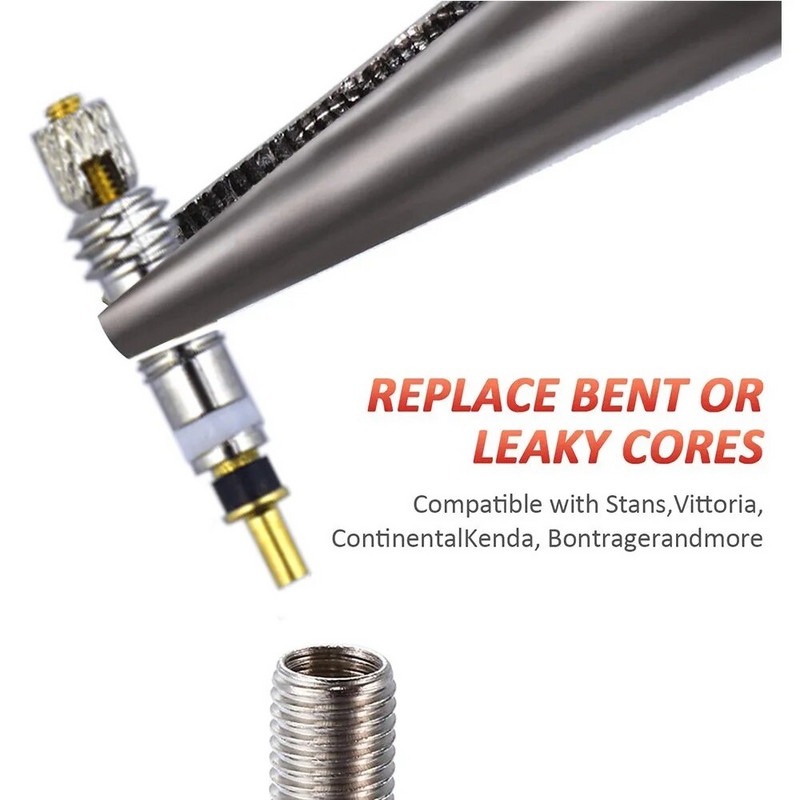 1/4/10 vnt. sidabrinė dviračio vožtuvo šerdis, kotas Presta Style padangos vožtuvo šerdis bekameriniam plento dviračiui MTB dviračiui FV dviračiui MTB dviračiui