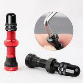 1/2gab. Jauni 40/60 mm bezkameru diski MTB šosejas velosipēda Schrader A/V vārsti Amerikas vārstu riepa Presta vārsta anodēts nipelis