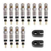Πυρήνας βαλβίδας Presta ποδηλάτου 2/6/12PC Brass CNC FV Πυρήνας βαλβίδας ελαστικού MTB Road Bike Tubeless Repair Tool Kit Extension Nozzle Air Tool