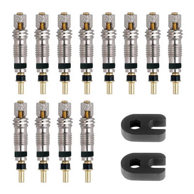 Πυρήνας βαλβίδας Presta ποδηλάτου 2/6/12PC Brass CNC FV Πυρήνας βαλβίδας ελαστικού MTB Road Bike Tubeless Repair Tool Kit Extension Nozzle Air Tool