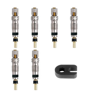 Πυρήνας βαλβίδας Presta ποδηλάτου 2/6/12PC Brass CNC FV Πυρήνας βαλβίδας ελαστικού MTB Road Bike Tubeless Repair Tool Kit Extension Nozzle Air Tool