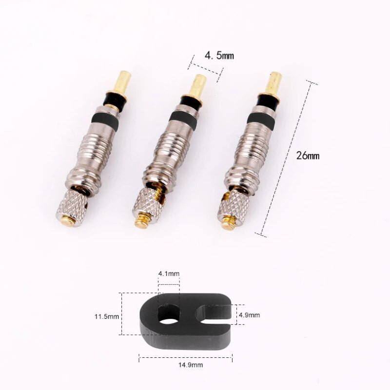 Πυρήνας βαλβίδας Presta ποδηλάτου 2/6/12PC Brass CNC FV Πυρήνας βαλβίδας ελαστικού MTB Road Bike Tubeless Repair Tool Kit Extension Nozzle Air Tool