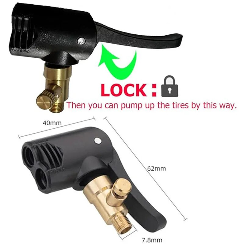 Αντάπτορας σωλήνας ακροφυσίου αντλίας ποδηλάτου Εξαρτήματα σέρβις εξαρτημάτων άντλησης διπλής κεφαλής F/VA/V Schrader/Presta βαλβίδα μετατροπέα ποδηλάτων