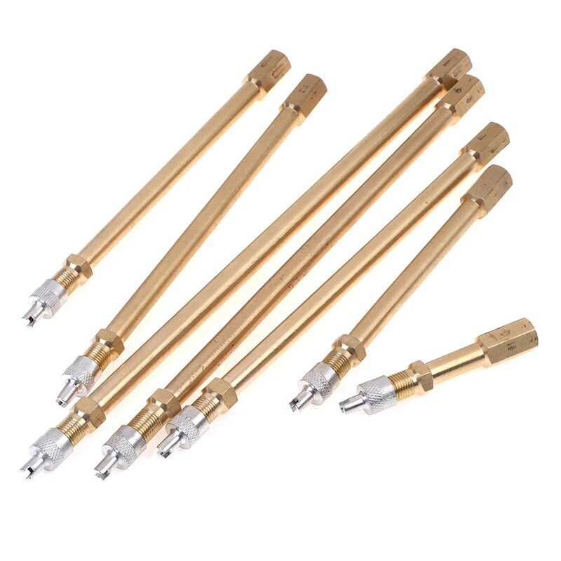 Automašīnu kravas automašīnu misiņa riteņu riepas vārsta vāciņš riepas kāta pagarinājuma staba vāciņa pagarinātājs tvaika laivas piepūšanas vārsta kāti automašīnu rīks