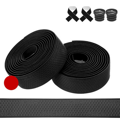 Divu komplektu velosipēdu stieņi ar pretslīdes triecienu absorbējošu velosipēdu piederumiem Velosipēdu siksnām Velosipēda stūres lente