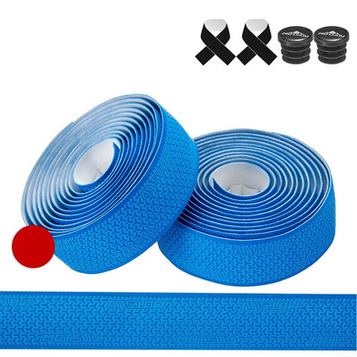 Divu komplektu velosipēdu stieņi ar pretslīdes triecienu absorbējošu velosipēdu piederumiem Velosipēdu siksnām Velosipēda stūres lente