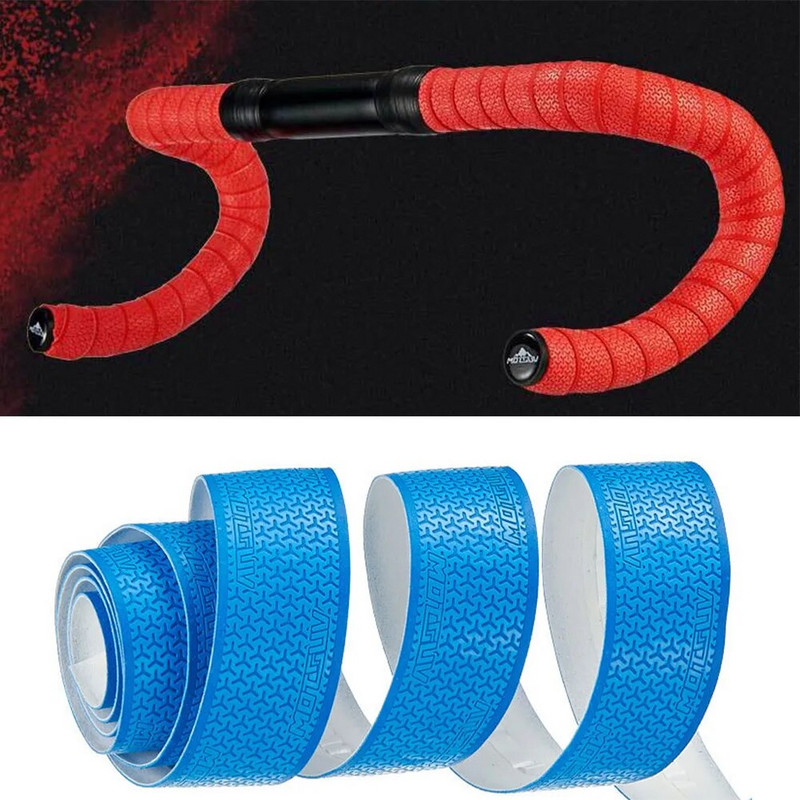 Divu komplektu velosipēdu stieņi ar pretslīdes triecienu absorbējošu velosipēdu piederumiem Velosipēdu siksnām Velosipēda stūres lente