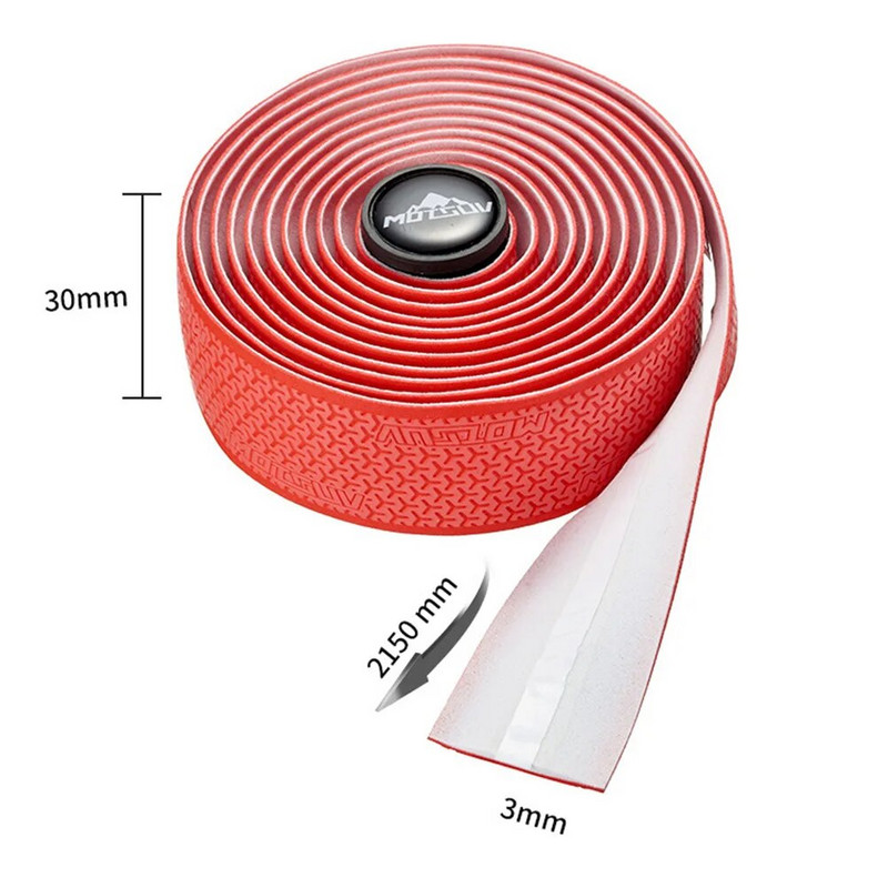 Divu komplektu velosipēdu stieņi ar pretslīdes triecienu absorbējošu velosipēdu piederumiem Velosipēdu siksnām Velosipēda stūres lente