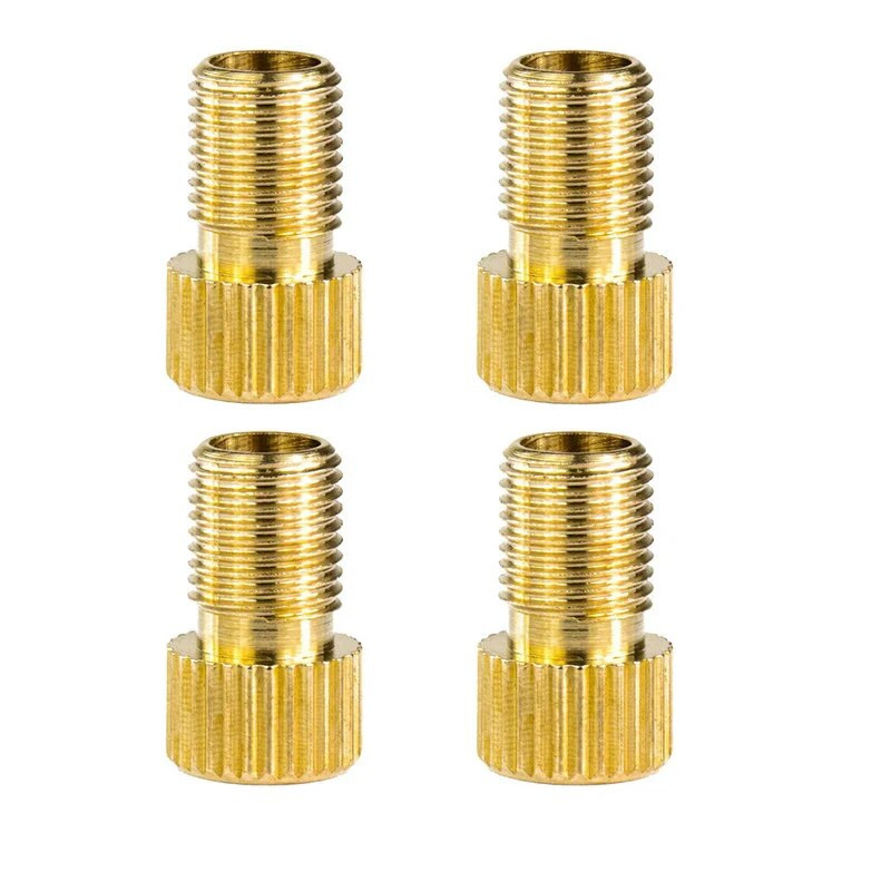 4PCS Προσαρμογέας βαλβίδας ποδηλάτου υψηλής ποιότητας DV,SV (Dunlop, Γαλλική βαλβίδα) σε AV (Βαλβίδα αυτοκινήτου) με αξεσουάρ Rin Bike