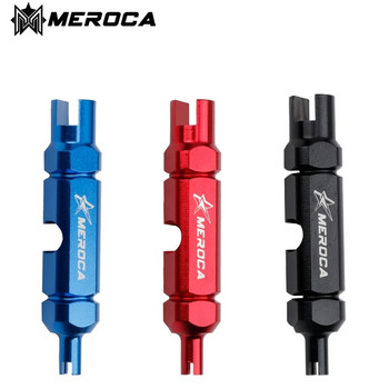 MEROCA Bicycle Schrader Valve Мултифункционален гаечен ключ Вътрешна гума на гума MTB Bike Presta Iamok Extension Rod Removal Tool