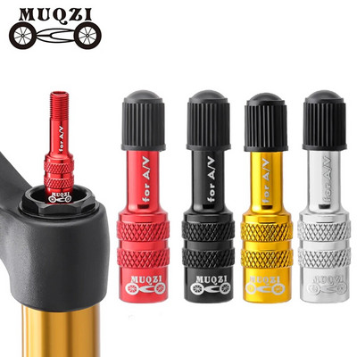 MUQZI MTB Bike Air Fork Schrader Valve Adapter Резервен алуминиева сплав Адаптер за планински велосипед Преобразувател Аксесоари за колоездене