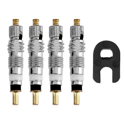 2/4 db francia Presta kerékpár gumiabroncs kerékpár gumiabroncs szelep magok + szelepmag eltávolító eszköz kerékpáros MTB / országúti kerékpárhoz