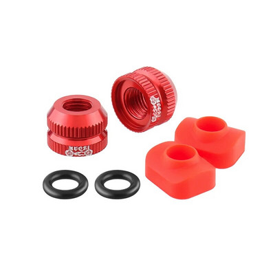 MUQZI 2PCS riepas vārsta uzgrieznis MTB šosejas velosipēda bezkameru loks īpaši viegla alumīnija sakausējuma Presta vārsta aizsardzības skrūves vārsta fiksētā paplāksne