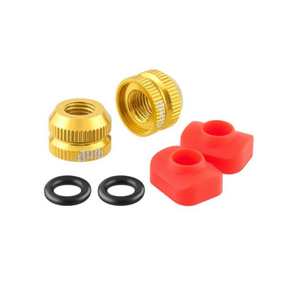 MUQZI 2PCS riepas vārsta uzgrieznis MTB šosejas velosipēda bezkameru loks īpaši viegla alumīnija sakausējuma Presta vārsta aizsardzības skrūves vārsta fiksētā paplāksne