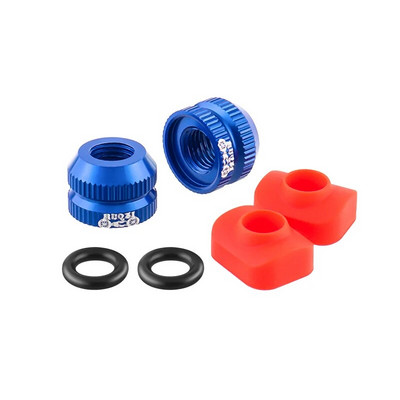 MUQZI 2PCS riepas vārsta uzgrieznis MTB šosejas velosipēda bezkameru loks īpaši viegla alumīnija sakausējuma Presta vārsta aizsardzības skrūves vārsta fiksētā paplāksne