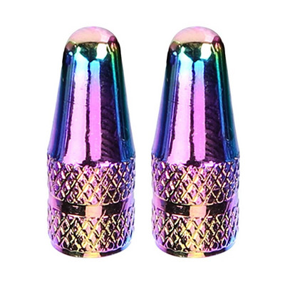 2/4 τεμ. Καπάκια βαλβίδας ποδηλάτου Presta Μικρά κράμα αλουμινίου γαλλικού στυλ Φορητά ανθεκτικά καπάκια βαλβίδων Presta για ποδήλατα Ποδήλατο MTB