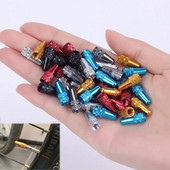 10 buc./lot din aliaj de aluminiu, șosea, curse, bicicletă, tub, anvelopă pentru bicicletă, roată, capac de supapă franceză, capace de supapă, 6 culori