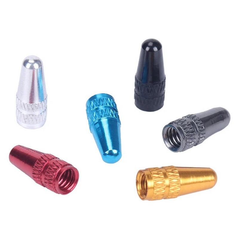 10 buc./lot din aliaj de aluminiu, șosea, curse, bicicletă, tub, anvelopă pentru bicicletă, roată, capac de supapă franceză, capace de supapă, 6 culori