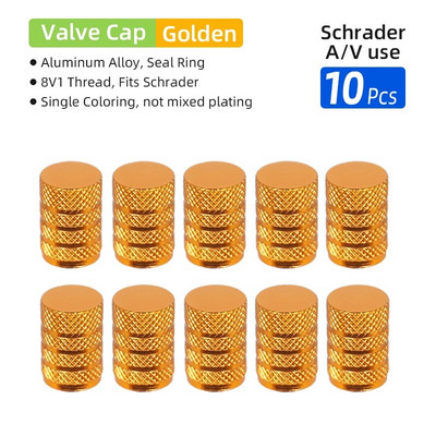 Deemount Schrader ventil Okrugla nazubljena kapica Aluminijska legura SV mlaznica Poklopac za prašinu za motocikl, automobil, električni bicikl, mtb dodatna oprema