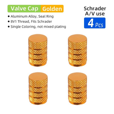 Deemount Schrader ventil Okrugla nazubljena kapica Aluminijska legura SV mlaznica Poklopac za prašinu za motocikl, automobil, električni bicikl, mtb dodatna oprema