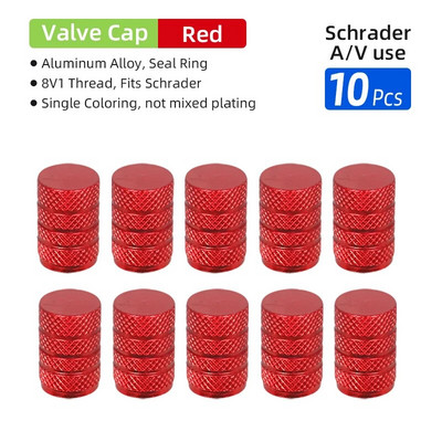 Deemount Schrader ventil Okrugla nazubljena kapica Aluminijska legura SV mlaznica Poklopac za prašinu za motocikl, automobil, električni bicikl, mtb dodatna oprema