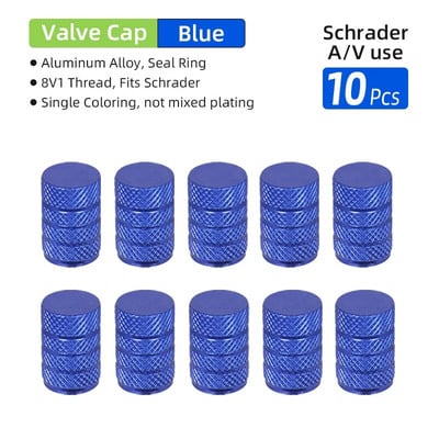Deemount Schrader ventil Okrugla nazubljena kapica Aluminijska legura SV mlaznica Poklopac za prašinu za motocikl, automobil, električni bicikl, mtb dodatna oprema