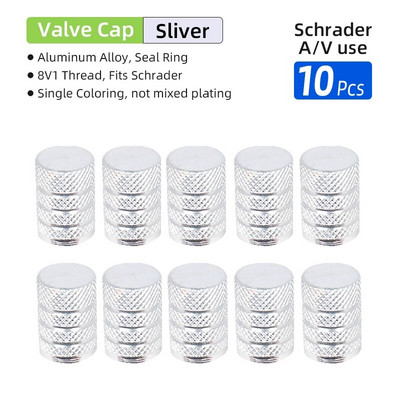 Deemount Schrader ventil Okrugla nazubljena kapica Aluminijska legura SV mlaznica Poklopac za prašinu za motocikl, automobil, električni bicikl, mtb dodatna oprema