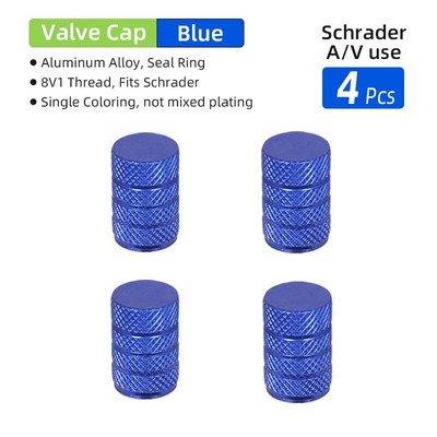 Deemount Schrader ventil Okrugla nazubljena kapica Aluminijska legura SV mlaznica Poklopac za prašinu za motocikl, automobil, električni bicikl, mtb dodatna oprema