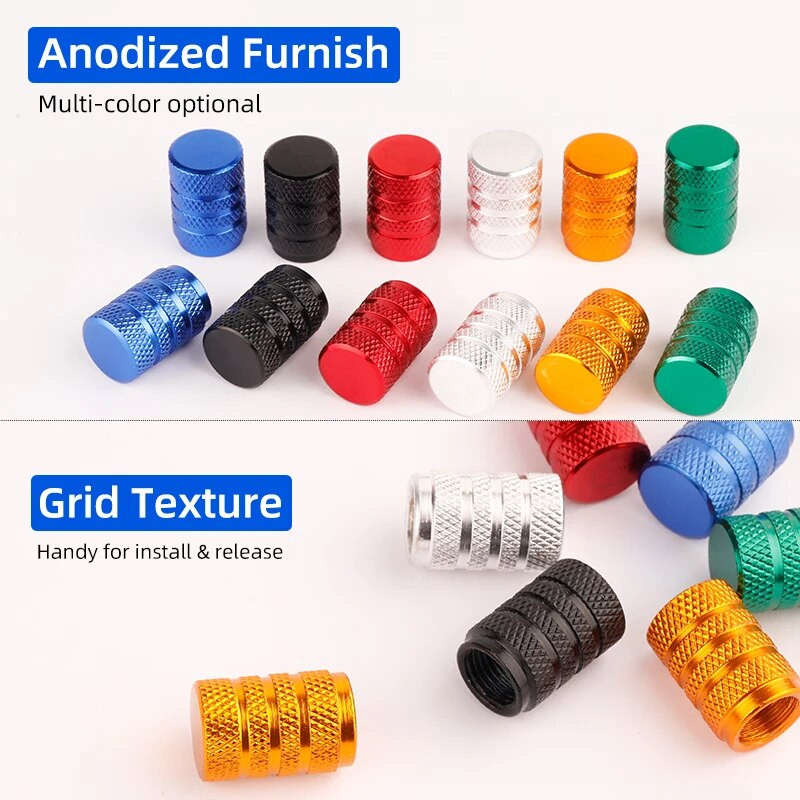 Deemount Schrader ventil Okrugla nazubljena kapica Aluminijska legura SV mlaznica Poklopac za prašinu za motocikl, automobil, električni bicikl, mtb dodatna oprema