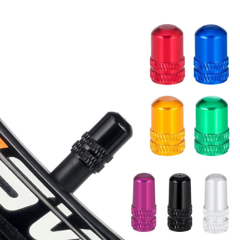 Alumīnija sakausējuma šosejas MTB trase sacīkšu velosipēda kameru riepa velosipēda riepa riteņi FV franču vārsta vāciņš Schrader/Presta AIR vārstu vāciņi