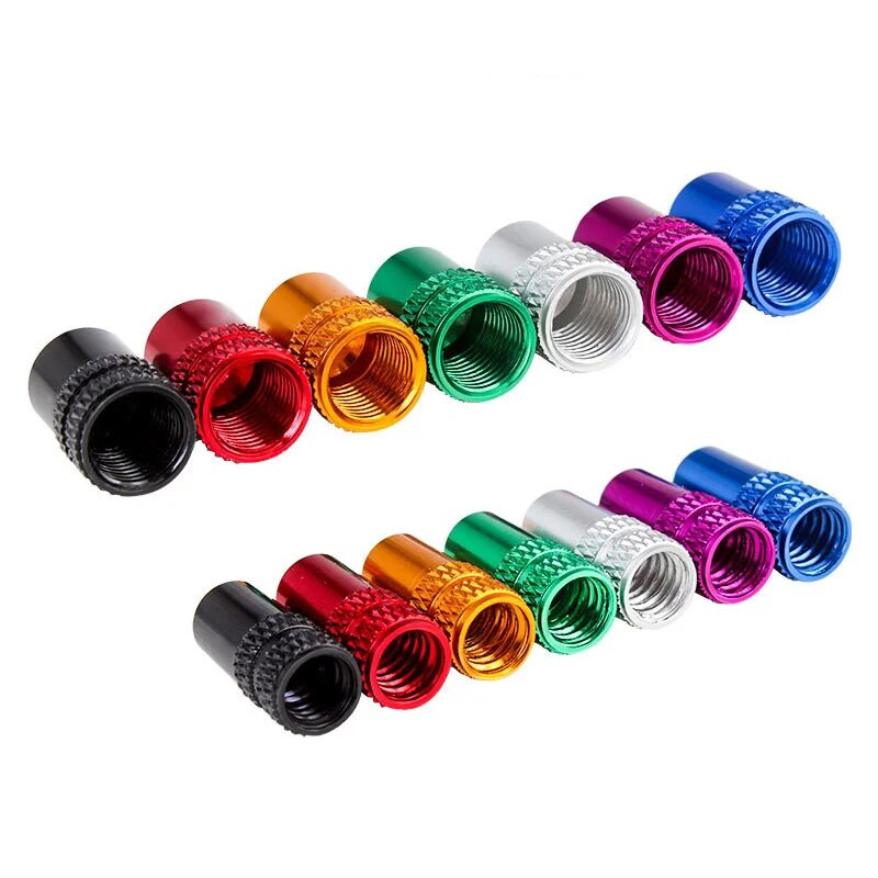 Alumīnija sakausējuma šosejas MTB trase sacīkšu velosipēda kameru riepa velosipēda riepa riteņi FV franču vārsta vāciņš Schrader/Presta AIR vārstu vāciņi