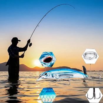 Риболовна примамка Minnow Лазерна твърда изкуствена стръв 3D очи 6,7 см 6,3 г Воблери Принадлежности за риболов на шаран Бавно потъващ джеркбейт