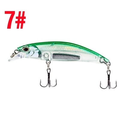 Minnow Fishing Lure Laser Hard Artificial Bait 3D Eyes 6,7cm 6,3g Voblerid karpkala kalastustarbed Slow Uping Jerkbait