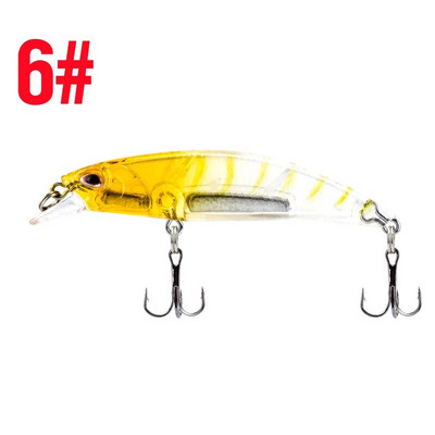 Minnow Fishing Lure Laser Hard Artificial Bait 3D Eyes 6,7cm 6,3g Voblerid karpkala kalastustarbed Slow Uping Jerkbait