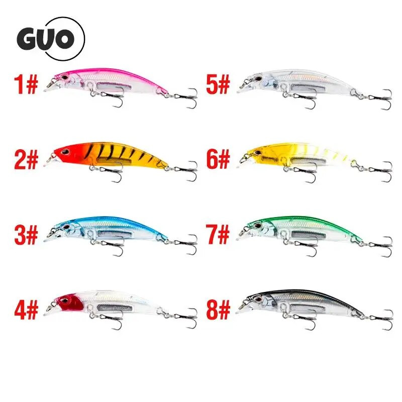 Minnow Fishing Lure Laser Hard Artificial Bait 3D Eyes 6,7cm 6,3g Voblerid karpkala kalastustarbed Slow Uping Jerkbait