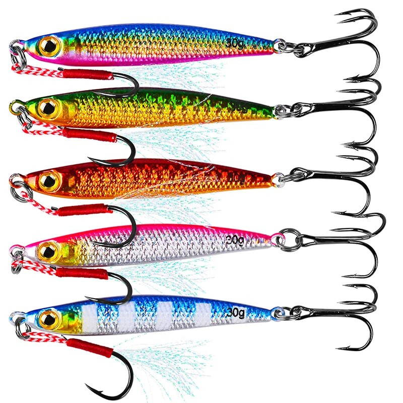 Makšķerēšana Dzelzs Metāls Lietais džiga karote Jigging Makšķerēšanas piederumi Jūras asaru zvejas māneklis mākslīgās ēsmas piederumi