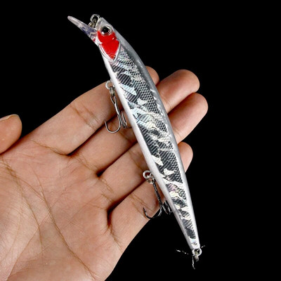 Makšķerēšanas mānekļi Makšķerēšanai cietā ēsma Crankbaits Isca mākslīgā Pesca jūras voblera peldēšanas ēsma Big Laser Minnow 14cm/18g