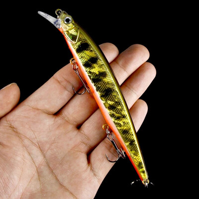 Makšķerēšanas mānekļi Makšķerēšanai cietā ēsma Crankbaits Isca mākslīgā Pesca jūras voblera peldēšanas ēsma Big Laser Minnow 14cm/18g