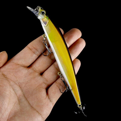 Makšķerēšanas mānekļi Makšķerēšanai cietā ēsma Crankbaits Isca mākslīgā Pesca jūras voblera peldēšanas ēsma Big Laser Minnow 14cm/18g