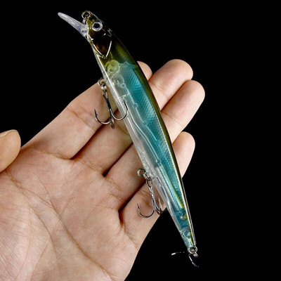 Makšķerēšanas mānekļi Makšķerēšanai cietā ēsma Crankbaits Isca mākslīgā Pesca jūras voblera peldēšanas ēsma Big Laser Minnow 14cm/18g