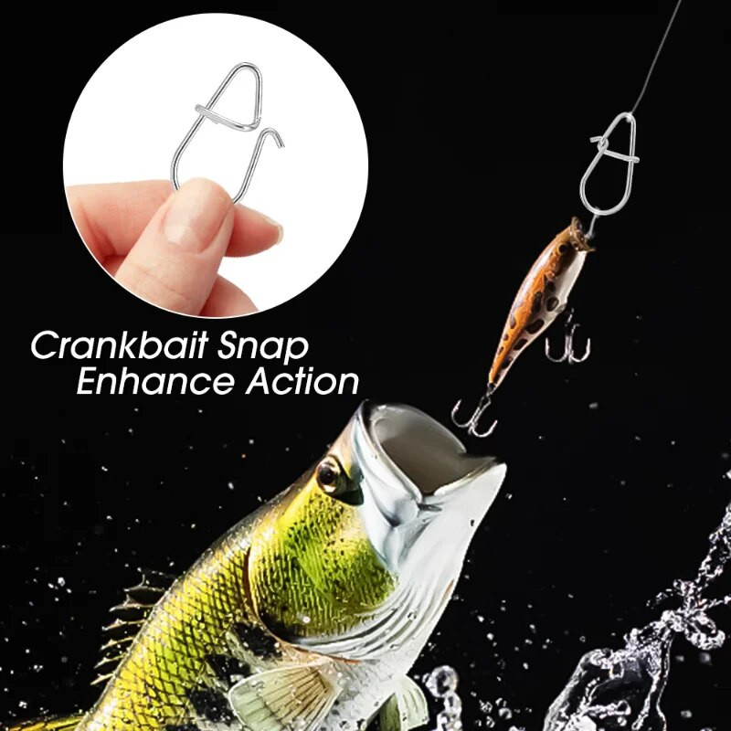 MiNIi nerūsējošā tērauda makšķerēšanas āķis, 100 gb. ar āķi, Fastlock klipu piederumi, piederumi stobra grozāmajam mānekļa āķim