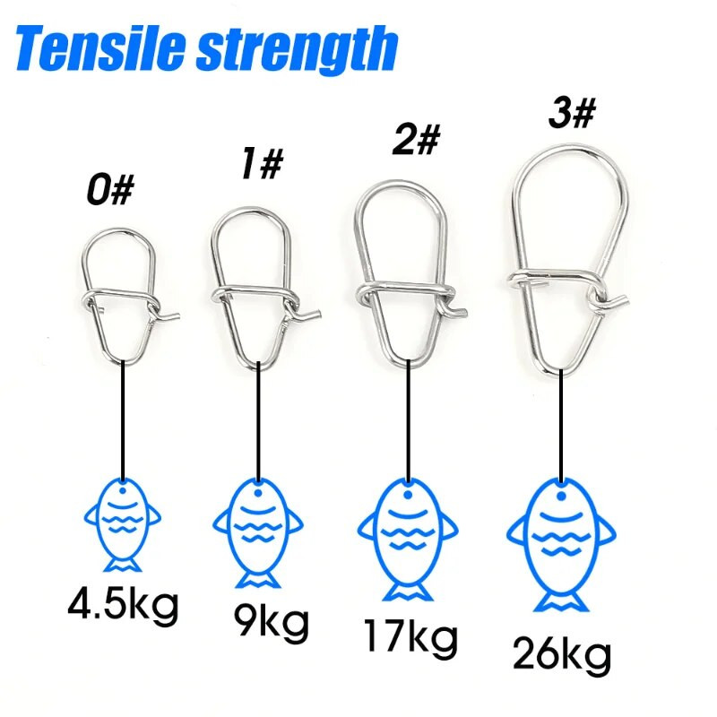 MiNIi nerūsējošā tērauda makšķerēšanas āķis, 100 gb. ar āķi, Fastlock klipu piederumi, piederumi stobra grozāmajam mānekļa āķim