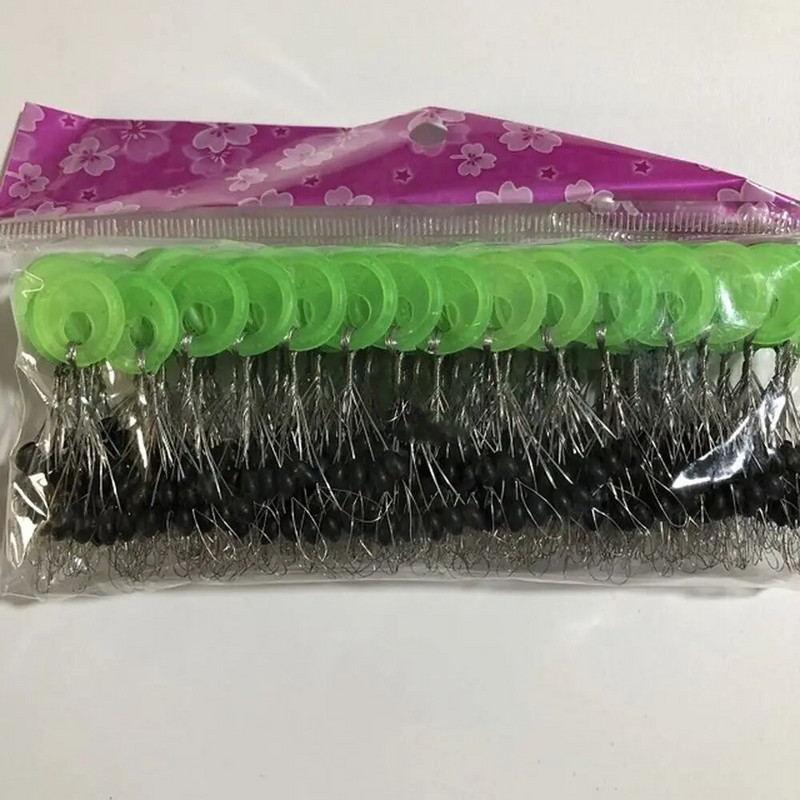 600Gb 100 Grupu komplekts Gumijas Space pupas Ovāls aizbāznis Makšķerēšanas Bobber Lidmakšķerēšanas piederumi Spinner Bait Fish Tool