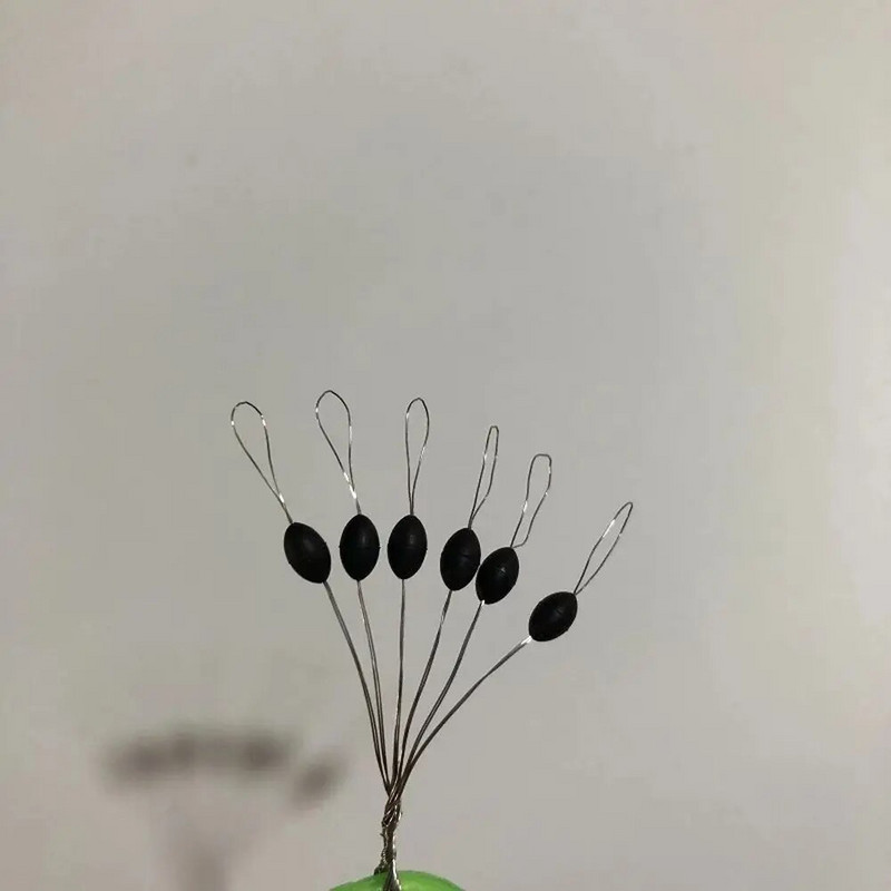 600Gb 100 Grupu komplekts Gumijas Space pupas Ovāls aizbāznis Makšķerēšanas Bobber Lidmakšķerēšanas piederumi Spinner Bait Fish Tool