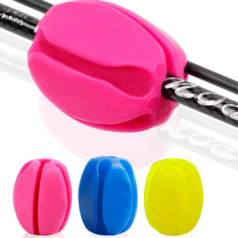 Silikoonist õngeritva hoidiku pall 5 auguga õngeritva seade Kerge püügitarvete sidemed kalapüügi hoiustamise tarvikud
