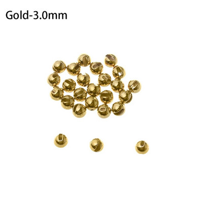 25gab./partija 2.5mm/3.0mm/3.5mm Volframa sakausējuma rievotas volframa krelles Jauki izstrādātas izturīgas mušu sasienamās krelles Jaunas augstas kvalitātes