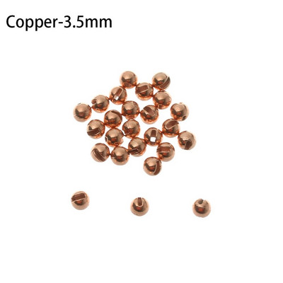 25gab./partija 2.5mm/3.0mm/3.5mm Volframa sakausējuma rievotas volframa krelles Jauki izstrādātas izturīgas mušu sasienamās krelles Jaunas augstas kvalitātes