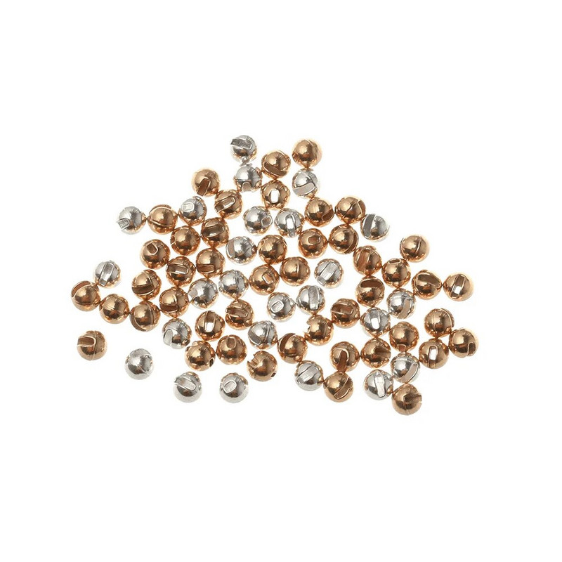 25gab./partija 2.5mm/3.0mm/3.5mm Volframa sakausējuma rievotas volframa krelles Jauki izstrādātas izturīgas mušu sasienamās krelles Jaunas augstas kvalitātes